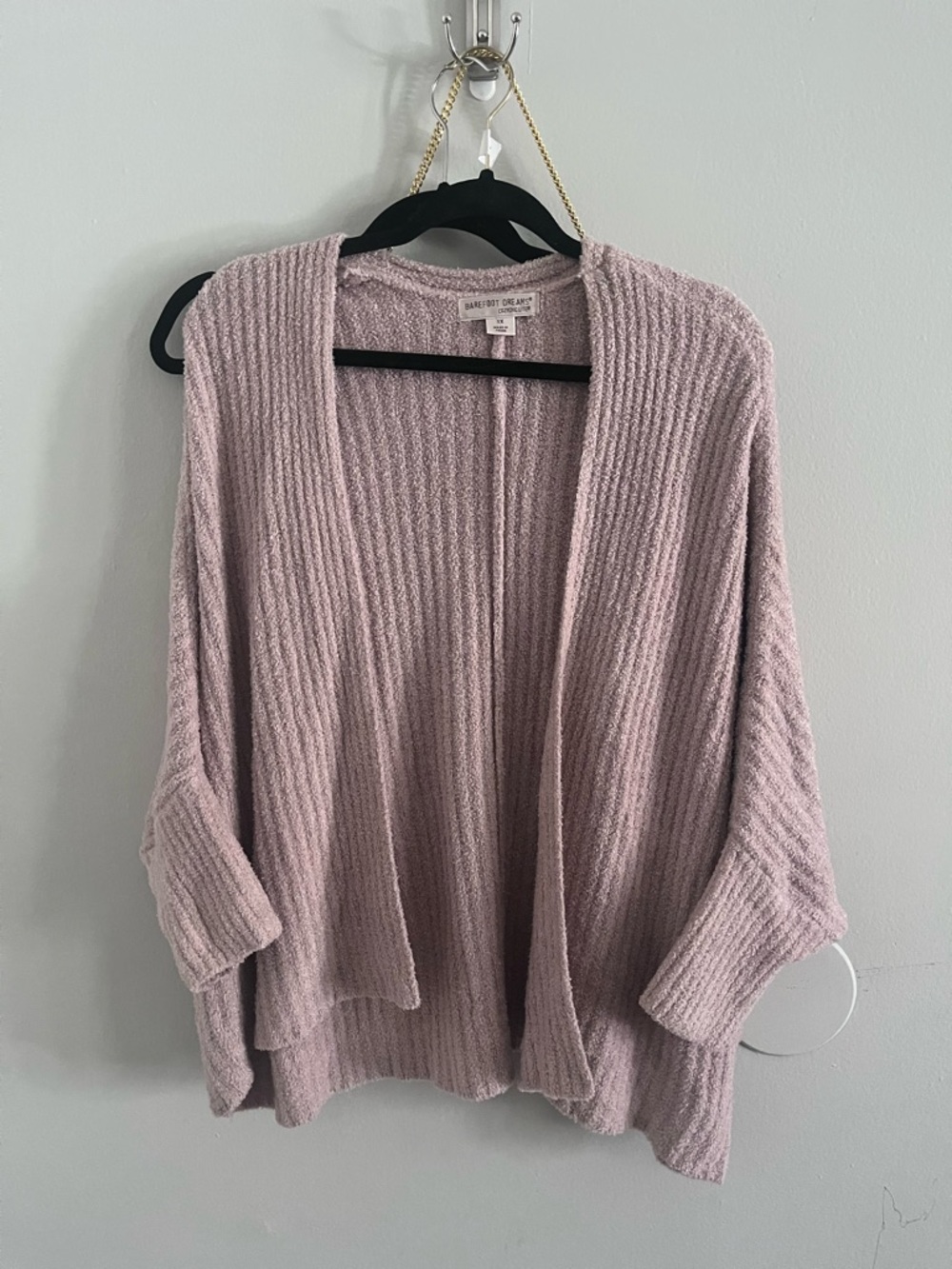 Barefoot dreams cozy knit light pink sweater size 1X